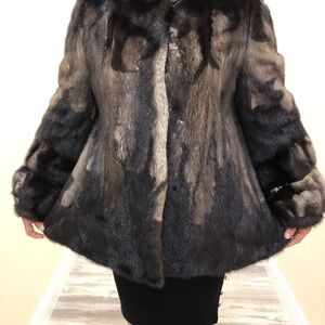 Elegant Women's Real Mink Fur Coat Size Small